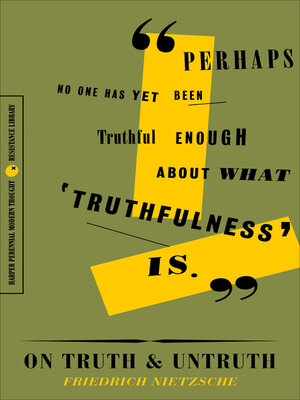 cover image of On Truth & Untruth